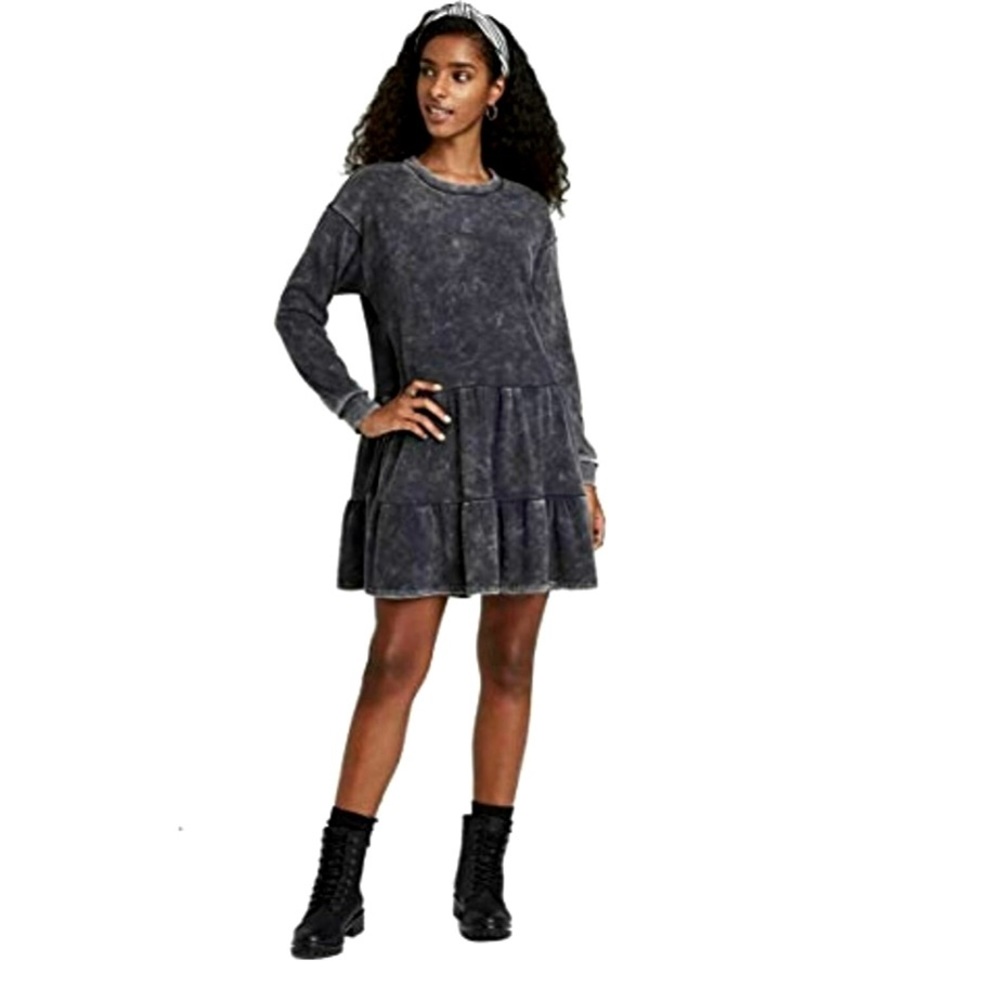 Wild Fable Black Tiered Dress